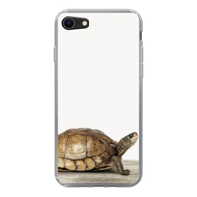Produktbild von MuchoWow® Handyhülle Schutzhülle Hülle für iPhone 8 Schildkröte - Junge - Tiere - Kinder - Mädchen Silikon Softcase Handy Hülle - Schutzhaube