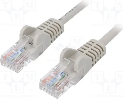 Produktbild von 1x 2 95557 RJ45-Kabel  grau 1,5m 5e   PVC