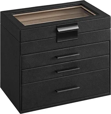 Produktbild von Famanu Schmuckbox für Damen - Schmuckorganizer mit 4 Fächern