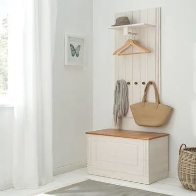 Produktbild von home24 Garderobenset - 2-teilig - Kiefer Massiv