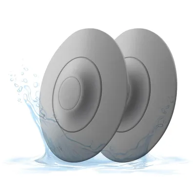 Produktbild von Abflussstopfen Silikon grau,2er Set Abflusssieb, wasserdicht,Duschfilterstopfen mit Druckmechanismus und Haarfilter für Küche und Bad