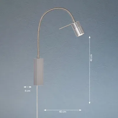 Produktbild von Fischer & Honsel River LED Wandspot flex 4,2W warmweiss schaltbar nickel 30408