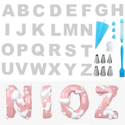 Buchstaben-Kuchenschablonen A-Z, 30,5 cm, 35-teilig