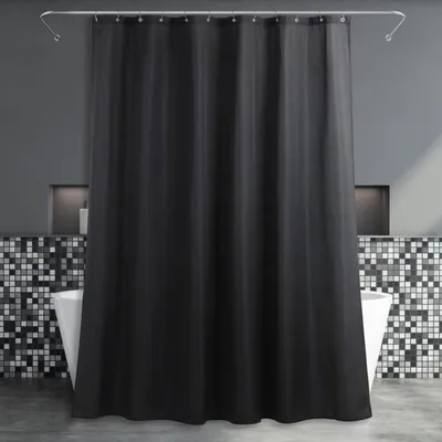 Immagine prodotto di Tenda da doccia, 183 x 200 cm, nera, in poliestere impermeabile, per il bagno
