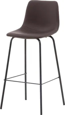Zdjęcie produktu dla FURNLUX Stołek barowy Alexi Brown Und Black 47cm / Hauptfarbe: Braun / Abmessungen: 47 x 48 x 103 cm