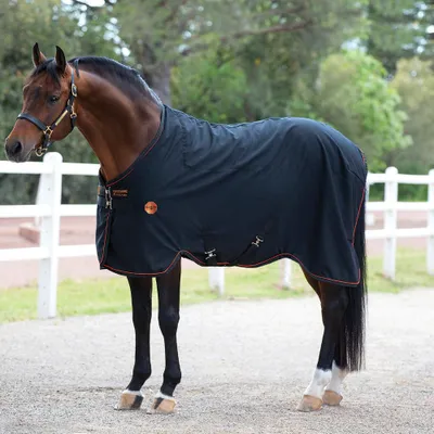 Produktbild von Horseware Rambo Ionic Stable Sheet - Stalldecke 0g - schwarz