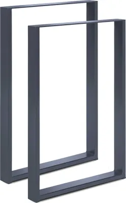 Produktbild von 1 Paar Tischgestell Anthrazit 60x72 cm Tischuntergestell Tischkufe Tisch Beine Profil 60x20 mm