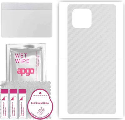 Produktbild von apgo Rückseite Schutzfolie, Skin, kompatibel mit Motorola Edge Lite, Hinten Displayschutzfolie aus Vinylfolie, kratzfest, einfache Montage - Transparenter Kohlenstoff