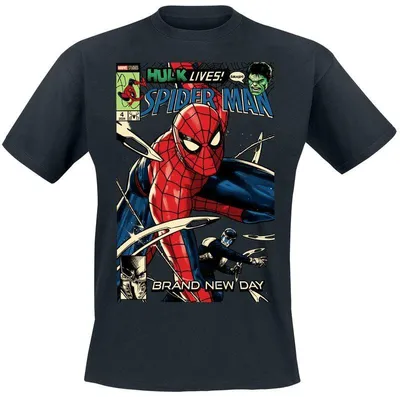 Produktbild von Spider-Man T-Shirt Herren Brand New Day - Comic Cover schwarz S