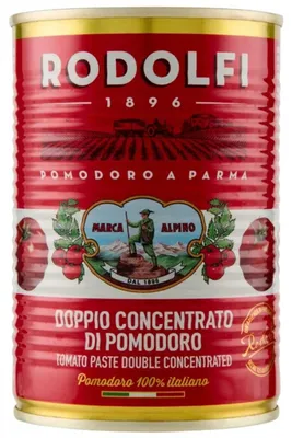 Image de Concentré de tomates double, 410 g, marque Rodolfi