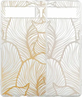 Produktbild von imoshion Design Hülle Google Pixel 6a - Golden Leaves Transparent