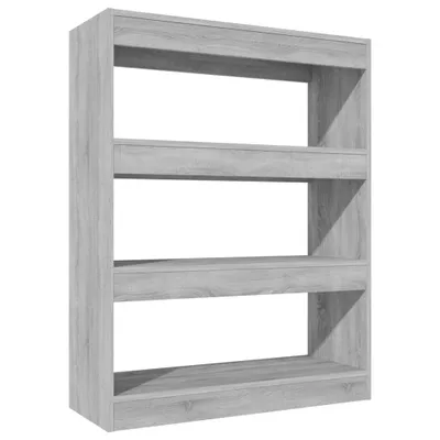 Image de vidaXL Bibliothèque/Séparation de pièce Gris Sonoma 80x30x103 cm Matériau dérivé du bois