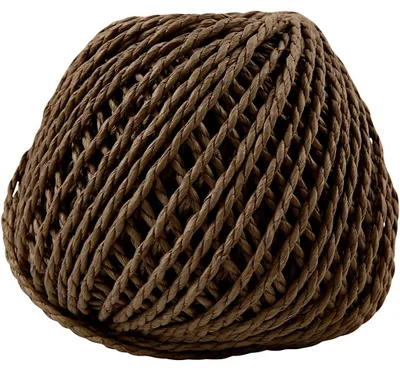 Produktbild von Papiergarn, Dicke 2,5-3 mm, Dunkelbraun, 150 g, 40 m/ 1 Knäuel [HOB-41734]