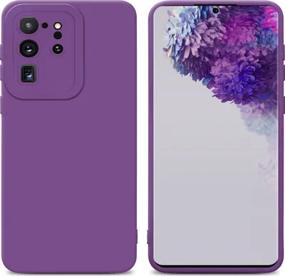 Produktbild von Cadorabo Hülle für Samsung Galaxy S20 ULTRA Schutz Hülle in Lila TPU Silikon Etui Case Handyhülle