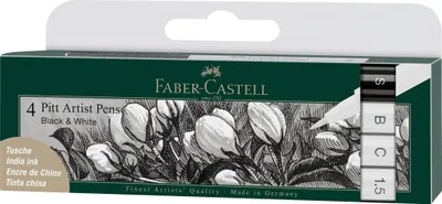Produktbild von Faber Castell Tuschestift Pitt Artist Pen 4er Black&White