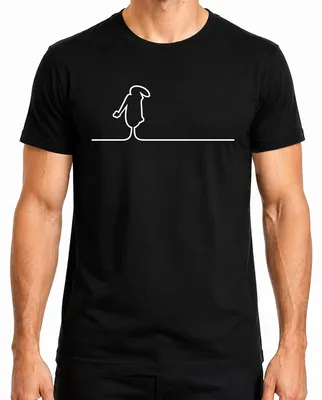 Produktbild von La Linea Balum Osvaldo Cavandoli Strichmännchen Kult Cartoon Herren T-Shirt, Schwarz, 3XL