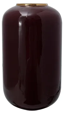 Immagine prodotto di Vaso Art Deco in metallo bordeaux e oro