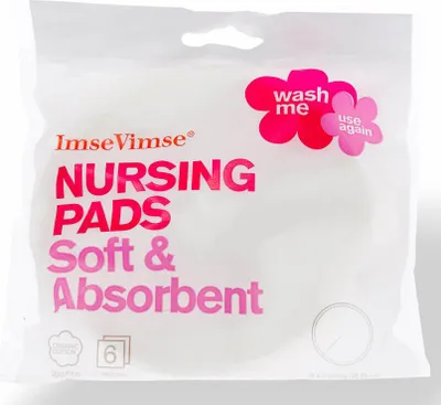 Image de ImseVimse Nursing Pads Coussinets d'allaitement Nature Ecru Organic kbA Coton 3 paires 12cm