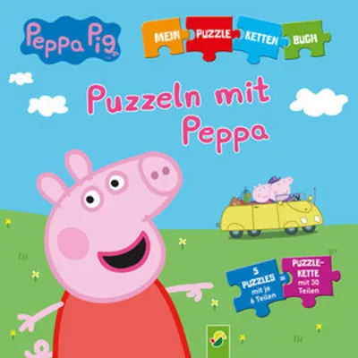 Image de Peppa Pig - Puzzeln mit Peppa. Puzzle-Ketten-Buch mit 5 Puzzles mit je 6 Teilen