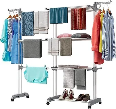 Produktbild von Famanu Wäscheständer mit ausziehbarem Design - platzsparend, 66-130 cm
