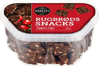 Produktbild von Nordthy Rugbroed Snacks Tomaten & Chili 190g- Roggenbrot Snacks