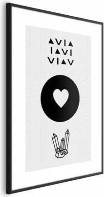 Produktbild von Posterpapier Poster - Heart and Crystals 29.7x42 cm Text n-C-0203-ao-a