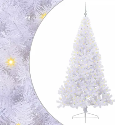 Zdjęcie produktu dla vidaXL Sztuczna choinka biała 210 cm PVC i stal