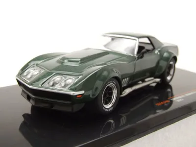 Produktbild von Chevrolet Corvette C3 Custom 1972 grün metallic Modellauto 1:43 ixo models