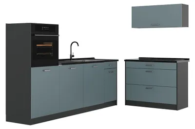 Imagen del producto de Mueble de cocina Vicco R-Line Gris azulado/Antracita 220 cm encimera Antracita, Model 67421