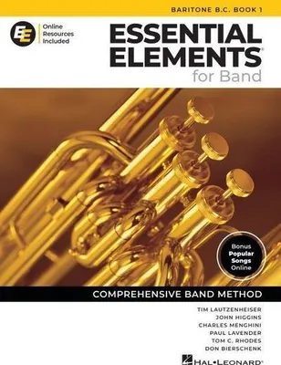 Obrázek produktu pro Essential Elements for Band - Baritone B.C. Book 1 with Eei Online Resources Baritone B.C Method Songbook and Sheet Music for School Band Students and Teachers Comprehensive Band Method