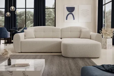 Obrázek produktu pro Designová sedací souprava HANELORA - béžová