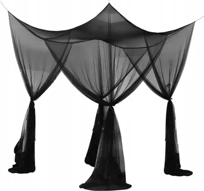 Zdjęcie produktu dla Moskitiery baldachim nad łóżko czarny 200 x 220 x 200 cm