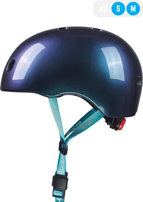 Image de Micro casque enfant vélo trottinette Neochrome Blue avec lumière LED