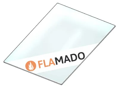 Produktbild von Glaskeramik Kaminscheibe 350x350x4mm passend für Haas+Sohn Oristano **