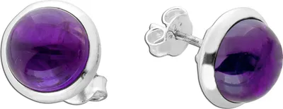 Produktbild von Amethyst Ohrstecker Silber 925 lila Natur Edelsteine 7.5ct