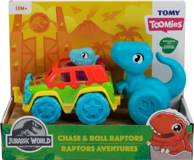 Image de Véhicule Raptor Dinosaur par Tomy Toomies - Une joyeuse aventure avec le dinosaure rampant ! Parfait pour le jeu et la découverte des petits aventuriers !