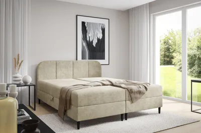 Obrázek produktu pro Čalouněná postel 160x200 SOLANA 1 - krémová