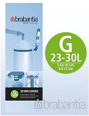 Produktbild von 1x Brabantia Müllbeutel 30 l "G" Beutel, Eimerbeutel