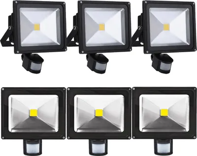 Produktbild von 6pcs 30W LED Strahler Fluter Spot Außenstrahler Flutlich mit Bewegungsmelder,Greenmigo Warmweiß Wandstrahler IP65 Wasserdicht AC 85-265V