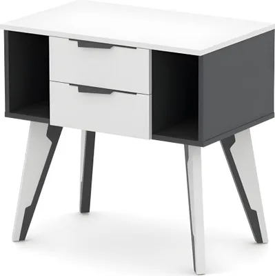 Produktbild von Komplettes 4-teiliges Set in Weiß – Schreibtisch Sideboard & Tische