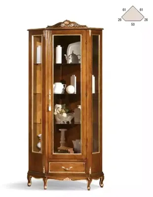 Produktbild von Vitrinen Massive Holz Glas Schrank Wohnzimmer Möbel Klassischе Neu