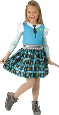Produktbild von Monster High Frankie Stein Kostüm Kinder # Gr. 134-140 / 9-10 Jahre # 630524