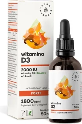 Zdjęcie produktu dla Aura Herbals witamina d3 forte 50 ml BI3551