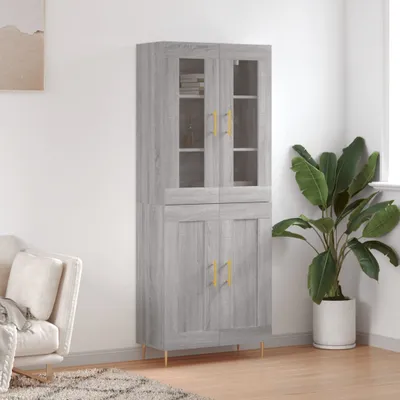 Produktbild von Highboard Grau Sonoma 69,5x34x180 cm Holzwerkstoff