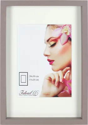 Produktbild von 3D Objektrahmen Holz Bilderrahmen Shirt Trikot Wanddeko Rahmen Collage Poster S223 - Farbe: Taupe | Format: 18x24