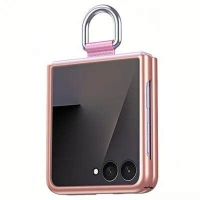 Image de Coque pour Samsung Galaxy Z Flip 7, Protection Anti-Rayures Antichoc avec Boucle - Rose