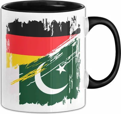 Produktbild von Pakistan Deutschland Flagge Halb Deutscher Halb Pakistaner Fußball Germany 2024 Europa Pakistan (Schwarz)