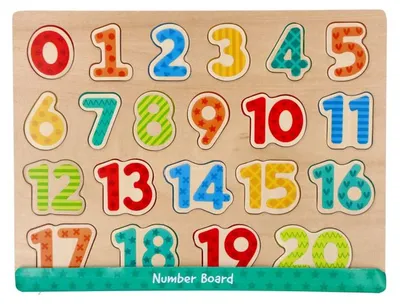 Zdjęcie produktu dla Lelin Drewniane Puzzle Edukacyjne Cyferki 0-20 Układanka 3+