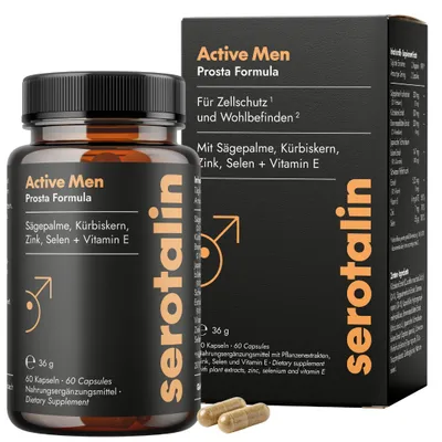 A product shot of a bottle of dietary supplements and its packaging.