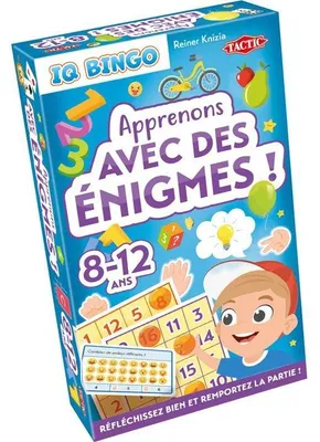 Image de Apprenons avec des énigmes - Jeu de société - TACTIC - IQ Bingo - 2 joueurs - De 8 a 12 ans